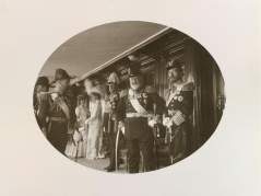  : King Edward VII, King George V, when Prince of Wales, and Nicholas II, Emperor of Russia on the deck of the Russian Imperial Yacht Standart during the Cowes Regatta, 1909 (2).jpg