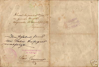  : 2 Pass Kaiserl Deut. Konsulat Warschau 1902 Reise Ruland.jpg
