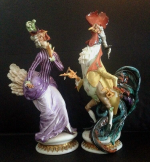  : . Antique Meissen Porcelain Capodimonte Rooster Chicken.jpg