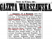  : 1866 06 28 Antoni Glinojecki - nagroda w III klasie - Gaz Wwska.jpg